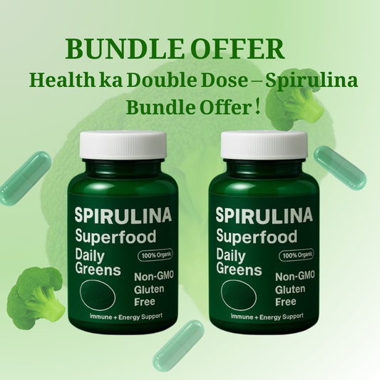ORGANIC SPIRULINA – BUNDLE OFFER MORE CAPSULES • MORE ENERGY • MORE SAVINGS