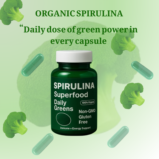 Organic Spirulina Powder – 100% Pure, Nutrient-Rich Superfood